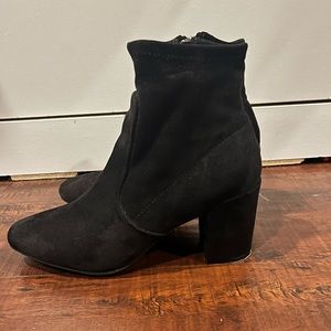 Booties black suede used 1 time.